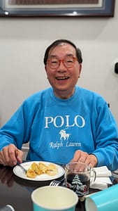 "HKUST alumni enjoying a Canadian-style BBQ at Prof. Lee's house event. Prof Lee